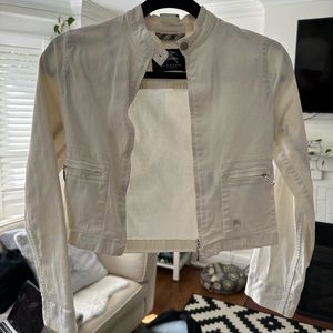 Burberry white denim jacket